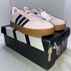 Adidas Court 3.0 Pink and Blue Women's Athletic Shoes